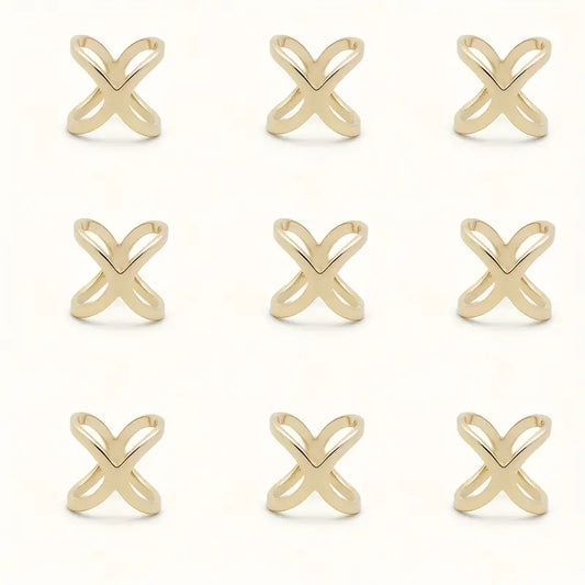 Anneaux décoratifs dorés pour foulard – Accessoires élégants pour écharpes et châles femme