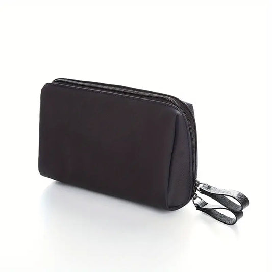 Trousse de maquillage imperméable minimaliste  Grande capacité, format voyage, 4 coloris unis