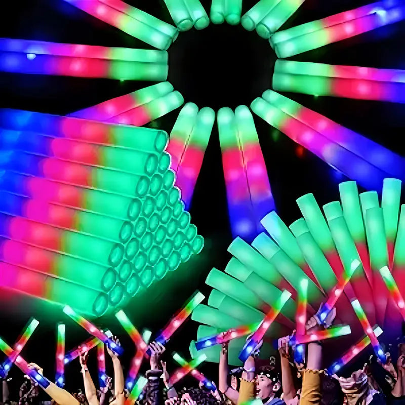 Bâtons Lumineux LED Multicolores – Accessoires Festifs pour Mariages, Anniversaires et Soirées Extérieures