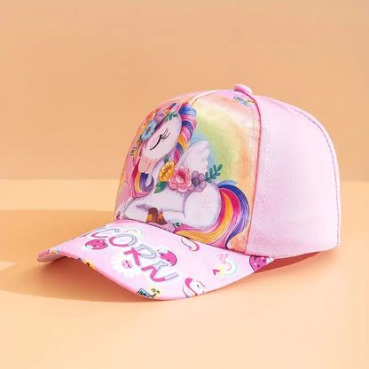 Casquette Enfant Licorne Colorée – Chapeaux et Casquettes Fille avec Motifs Arc-en-Ciel | Mode & Protection Soleil