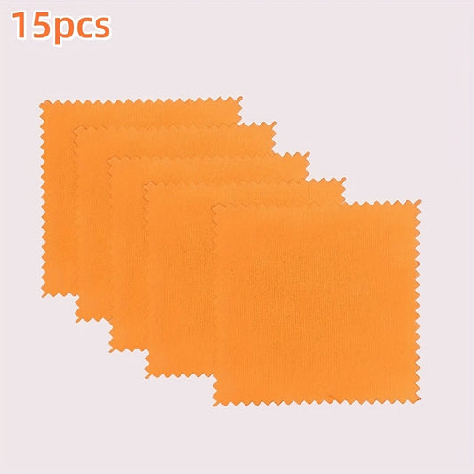 Lot de 15 Chiffons Microfibres Antirayures – Lingettes de Nettoyage Douces pour Bijoux, Lunettes et Écrans