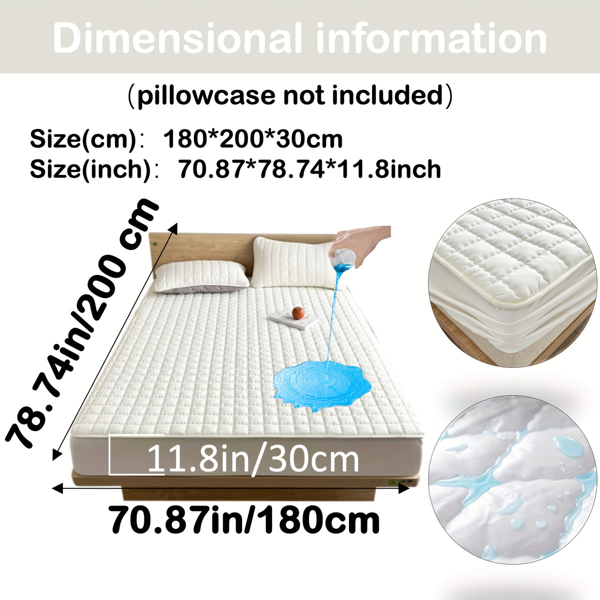 Protège-Matelas Matelassé Imperméable Grand Bonnet
