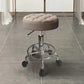 Tabouret de Travail à Roulettes Réglable – Siège Rembourré Pivotant pour Salon, Bureau et Atelier