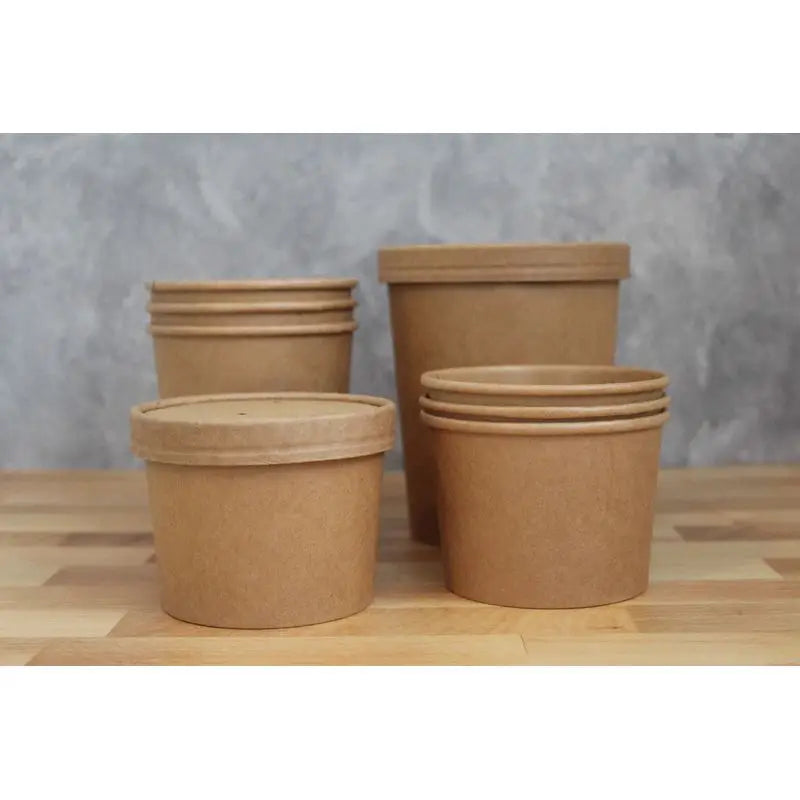 Gobelet en Carton Kraft Écologique – Emballage Alimentaire Jetable pour Boissons Chaudes et Froides