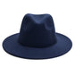 Chapeau homme bleu marine style fedora – Élégant chapeau à larges bords pour toutes occasions