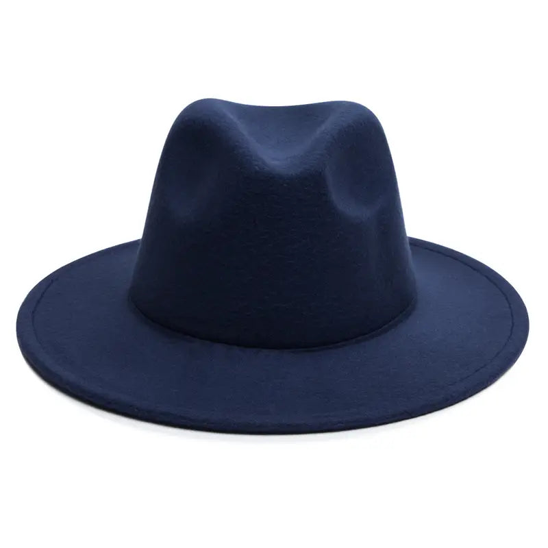 Chapeau homme bleu marine style fedora – Élégant chapeau à larges bords pour toutes occasions