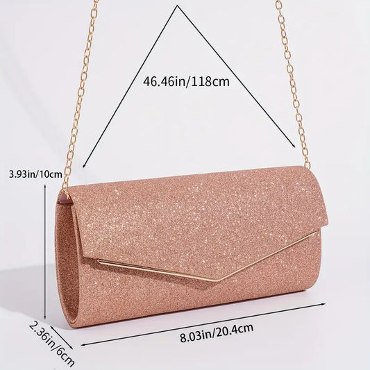 Pochette de soirée femme dorée – Sac à main chic avec chaîne élégante