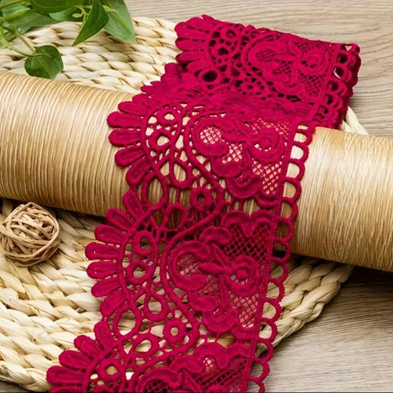 Tissu Dentelle Brodée au Mètre – Élegant et Raffiné pour Robes, Couture, Décoration et DIY
