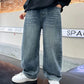 Jean Large Garçon Style Streetwear – Pantalons Enfant Tendance Décontractée en Denim