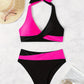 Bikini Femme Taille Haute 2 Pièces – Maillot de Bain Croisé à Nouer, Look Élégant et Confort Plage
