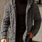 Veste à capuche décontractée de couleur unie pour homme grande taille