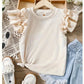 T-shirt fille rose sans manches à volants – Haut léger et élégant pour l’été