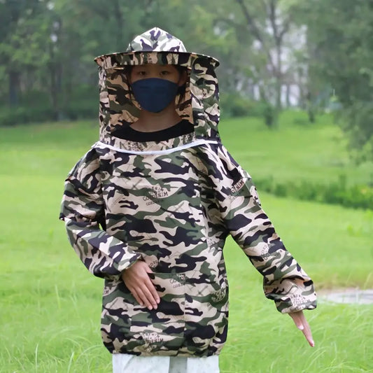 Veste anti-insectes camouflage avec voile protecteur – Répulsif antiparasitaire idéal pour plein air et jardin