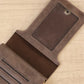 Portefeuille homme en cuir marron – Compact avec porte-cartes et fenêtre d’identification