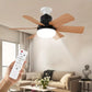 Ventilateur de Plafond avec Lampe LED et Télécommande – 3 Vitesses, Éclairage Réglable, Fixation Douille E27