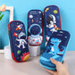 Trousse Scolaire Rigide Enfant Motif Astronaute et Dinosaure – Étui Crayons et Stylos