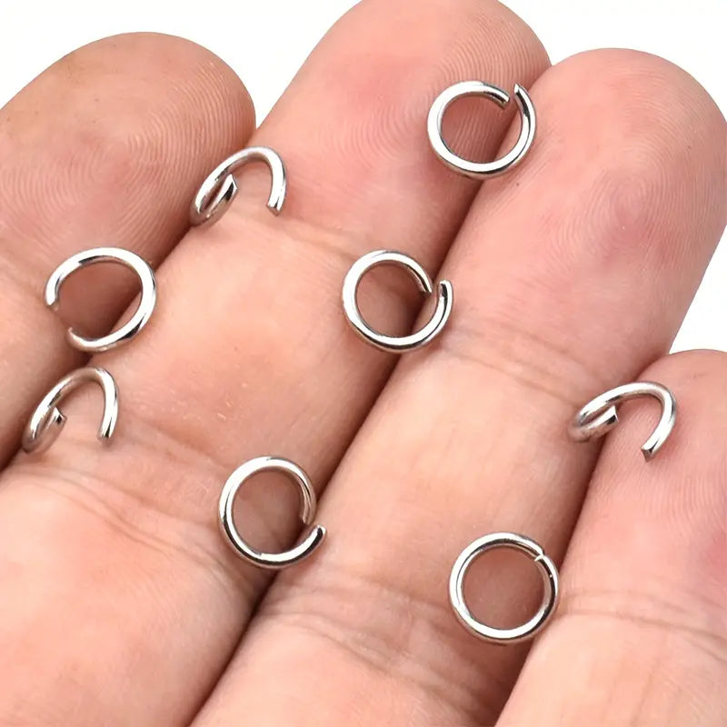 Anneaux de Jonction Métal Argenté – Accessoires de Fabrication de Bijoux DIY, Fermoirs et Chaînes