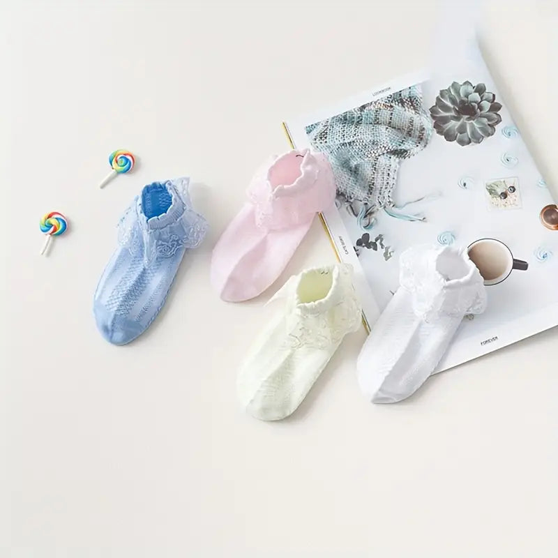 Chaussettes bébé dentelle – Bas doux et élégants pour filles, confortables au quotidien