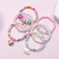 Lot de Bracelets Enfant Perles Colorées – Bijoux Fantaisie Arc-en-Ciel et Nuage