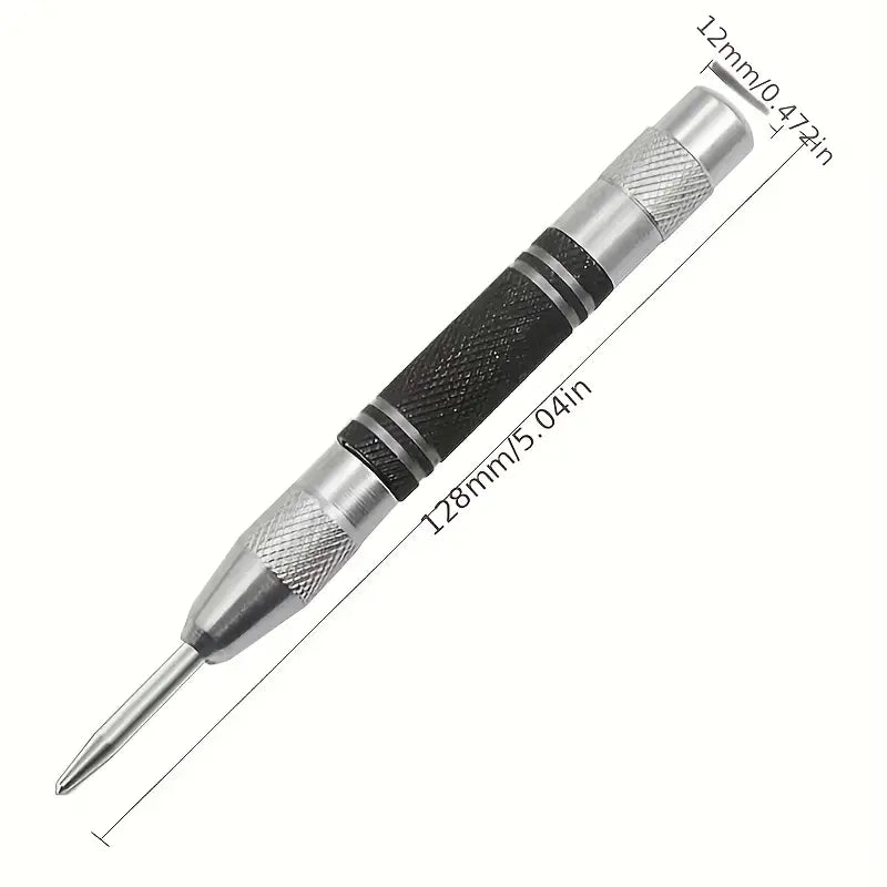Poinçon automatique de précision 128 mm – Outil de marquage en métal antidérapant pour perçage et bricolage
