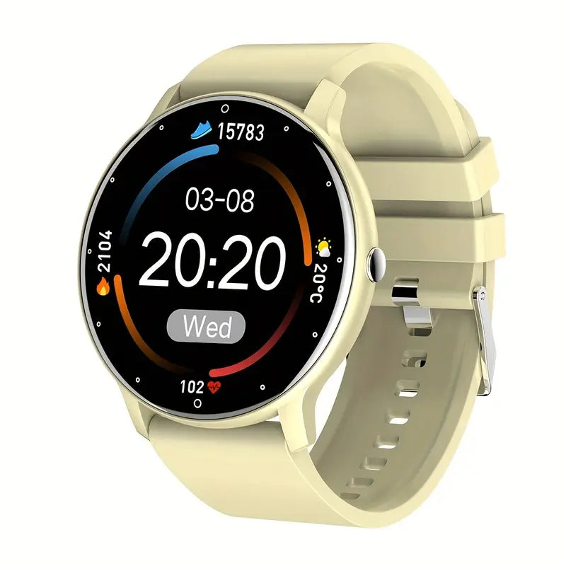 Montre connectée femme élégante – Bracelet silicone et écran tactile multifonction