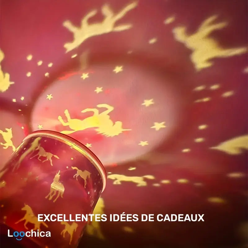 Veilleuse Projecteur Licorne pour Chambre Bébé – Lampe de Nuit Magique avec Projection Étoilée
