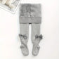 Collants Fille Côtelés avec Nœud – Pantalons Chauds et Élégants pour l’Hiver