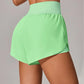 Short de sport femme taille haute – Short fitness respirant et confortable pour entraînement