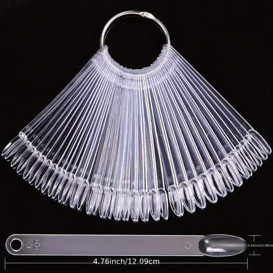 Palette d'Échantillons Ongles en Forme de Bâtonnet – 50 Tips pour Présentation de Vernis ou Nail Art