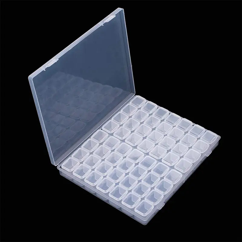 Boîte de Rangement Transparentes 28 Cases – Organiseur Plastique pour Perles, Strass et Petits Accessoires de Bijoux