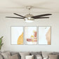 Ventilateur de plafond design moderne – 5 pales en bois avec éclairage LED intégré silencieux
