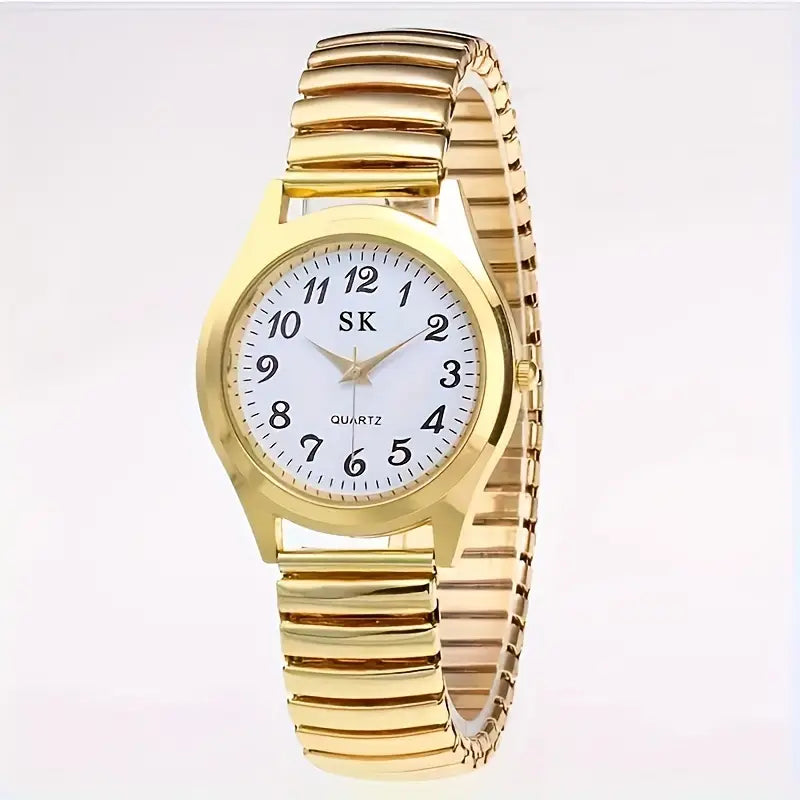Montre femme classique – Bracelet extensible et cadran quartz élégant