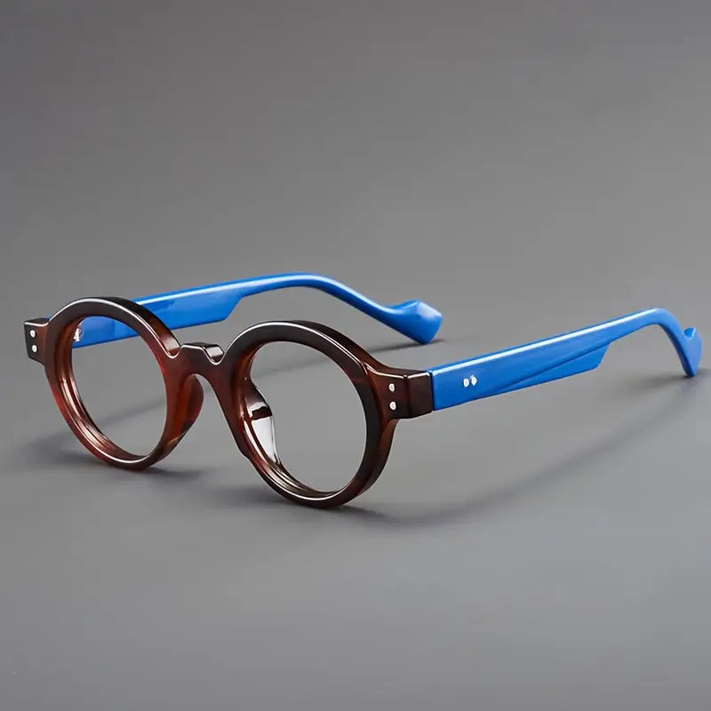 Lunettes homme rondes rétro – Monture épaisse noire style vintage tendance