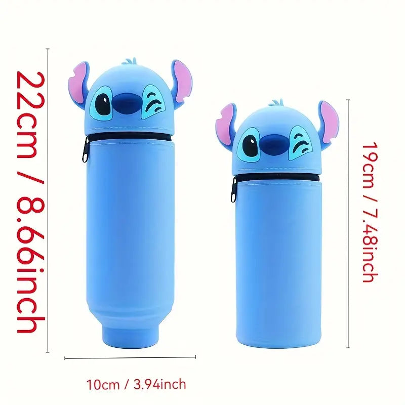 Trousse Scolaire Enfant Motif Stitch – Étui Crayons Extensible et Zippé