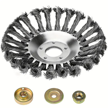 Brosse Métallique de Remplacement 150mm – Disque Désherbeur et Décapant pour Meuleuse Angle 25,4mm