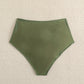 Bas de Bikini Femme Taille Haute Froncée – Effet Ventre Plat, Confort & Élégance