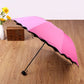 Parapluie pliable rose avec bord ondulé  Léger, compact et résistant au vent