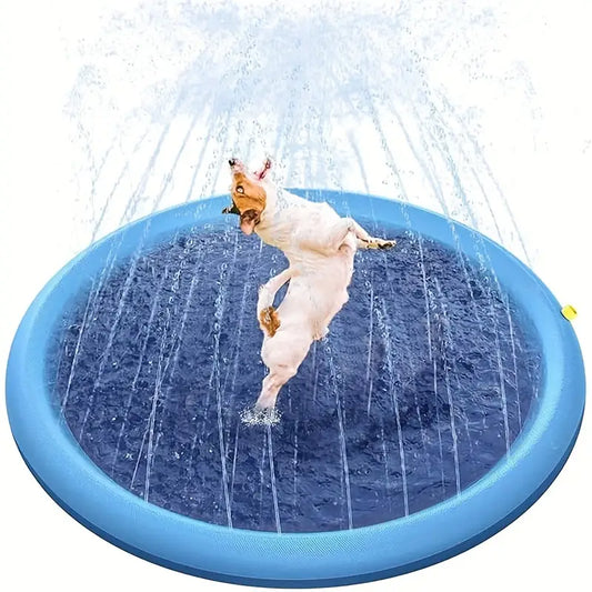 Tapis de Jeu d’Eau pour Enfants Fontaine Splash Gonflable Extérieure, Idéal Jardin & Été