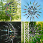 Sculpture de Jardin Éolienne Solaire Multicolore – Spinner Métallique Design avec Perles Lumineuses pour Décoration Extérieure