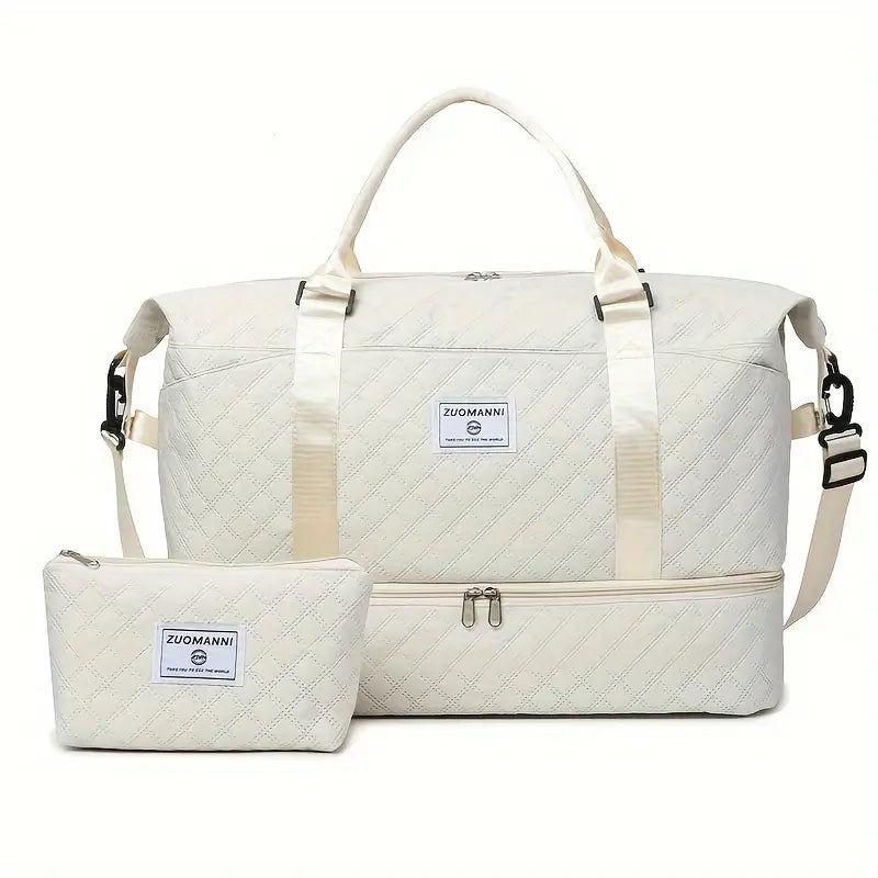 Sac de voyage homme avec trousse assortie  Grand sac à main multifonction et élégant