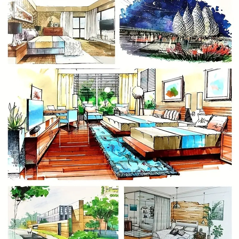 Marqueurs à double pointe – Feutres professionnels pour dessin artistique, illustration et manga