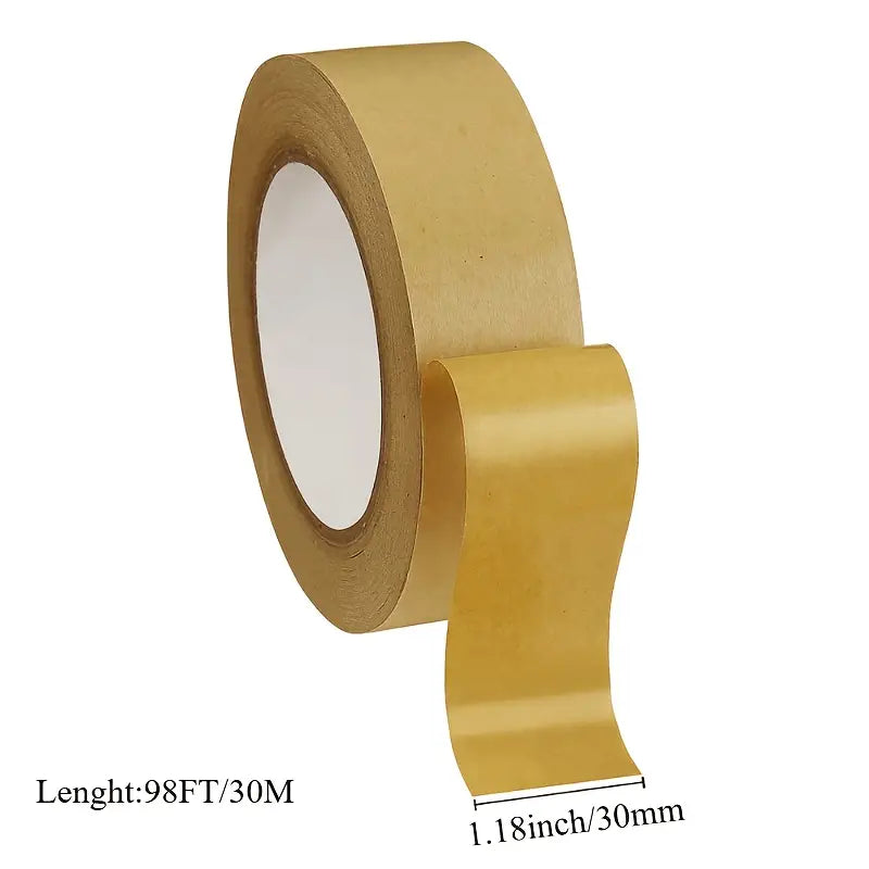 Ruban Kraft Adhésif 50mm x 30m – Bande Écologique Résistante pour Emballage, Carton et Expédition
