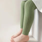 Pantalon Legging Fille Tricoté – Collant Côtelé Extensible et Confortable