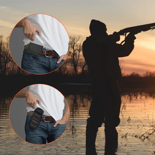 Pochette porte-cartouches chasse – Étui tactique 12 balles, pratique et résistant