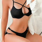 Ensemble lingerie femme à découpes sexy – Soutien-gorge armature et culotte design