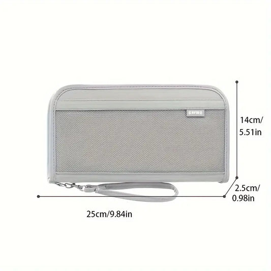 Organiseur de voyage multifonction Porte-passeport familial avec compartiments cartes, billets et monnaie