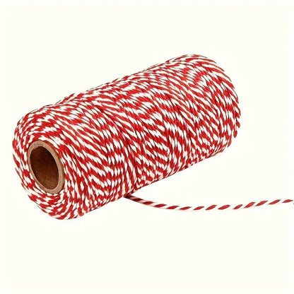 Ficelle Baker Twine noire et blanche, coloris Rouge