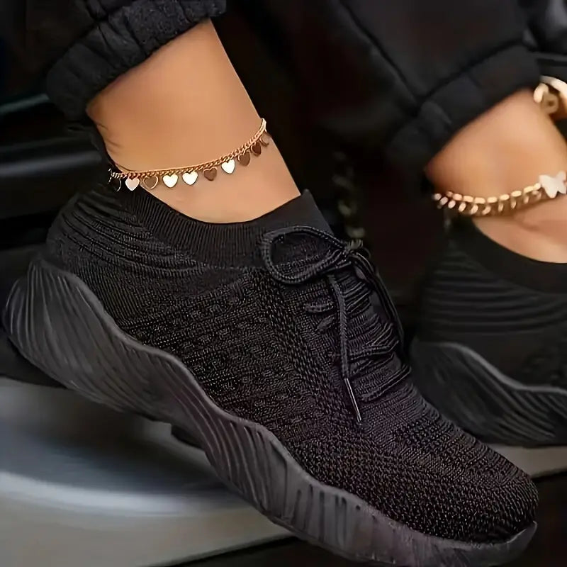 Baskets femme rouges – Chaussures de sport légères et respirantes pour running, fitness et loisirs