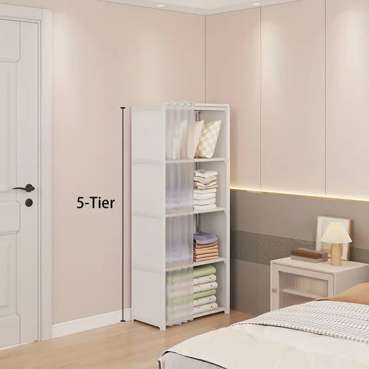 Étagère de rangement large en plastique pour livres, dossiers et décoration de bureau