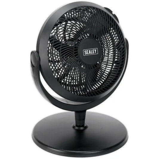Ventilateur de table Sealey – Compact, silencieux et puissant, 3 vitesses réglables pour maison et bureau